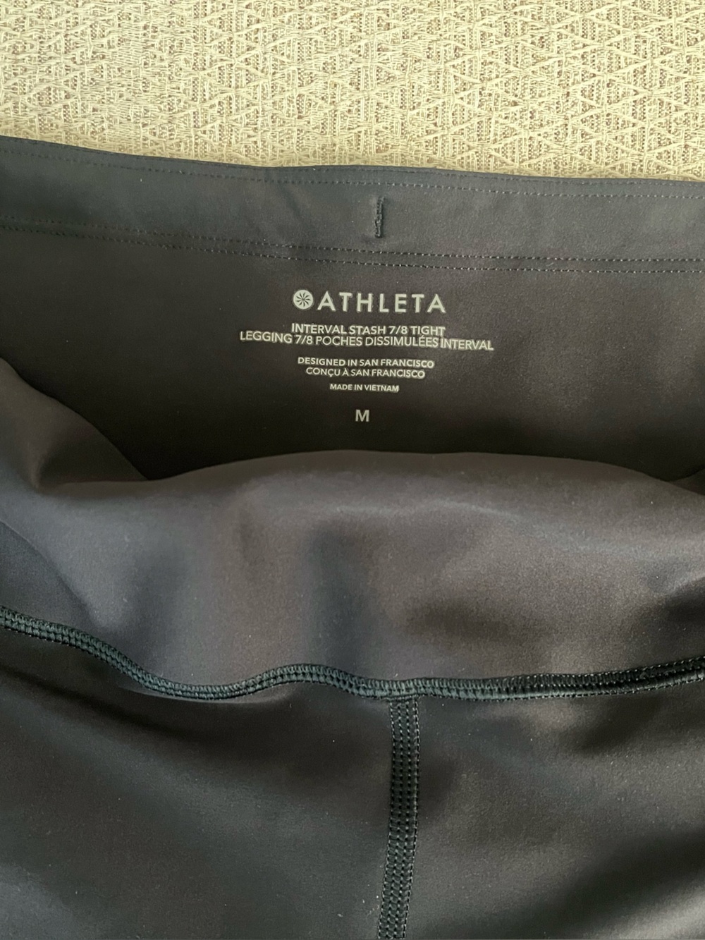 Athleta Interval Stash 7/8 Black High-Rise Performance Leggings - Picture 4 of 6